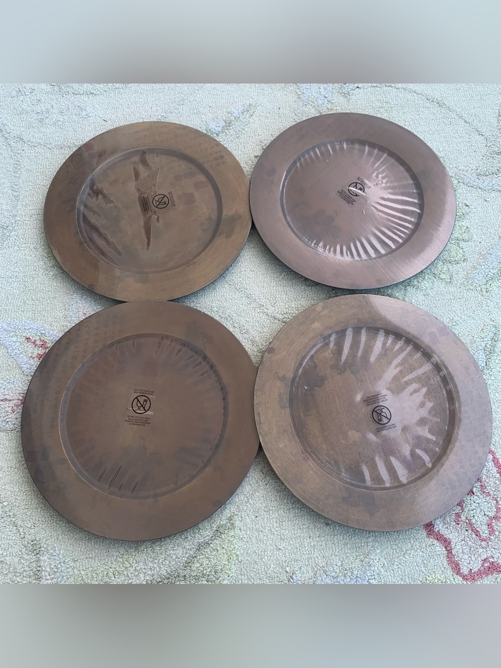 Lot of 4 vintage Pier 1 Imports decorative plates